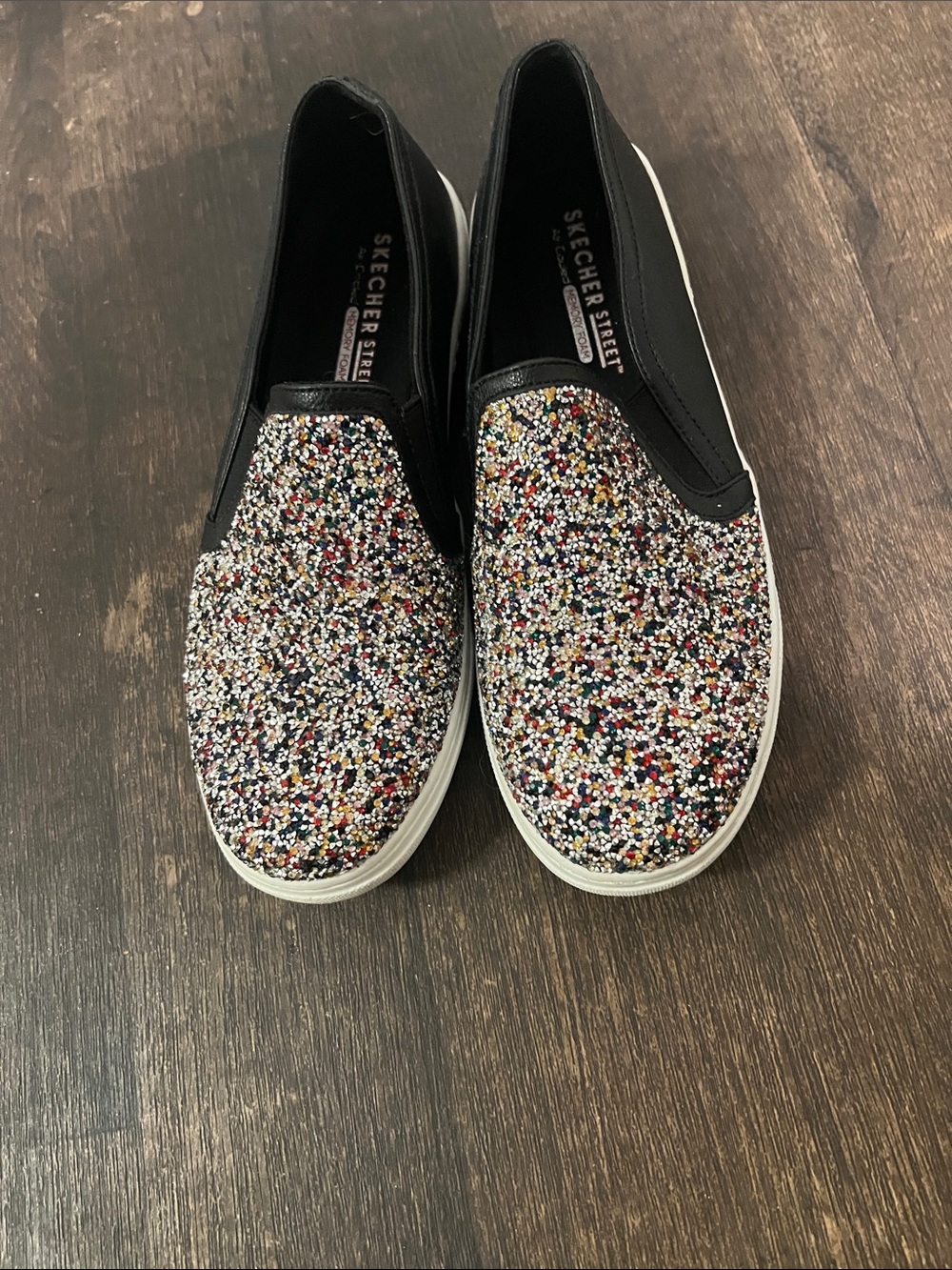 Skechers Slip-On Glitter Sneakers - Multicolor Speckle